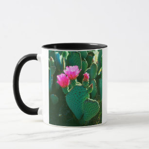 Cactusbloemen van de Beavertail Cactus Mok