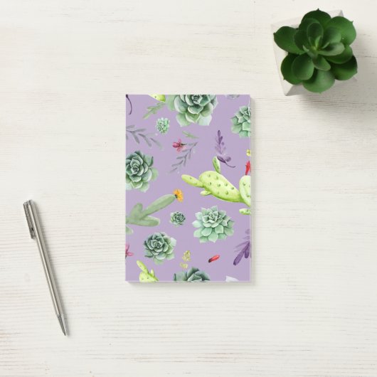 Cactuspatroon 7 post-it® notes (Kantoor)