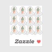 Cactusplanten Elegant Script Sticker Set (Vel)