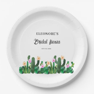 Cactussen bloemen  Bruidsfeest Papieren Bordje
