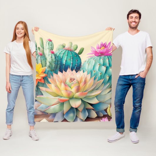 Cactussen en succulent fleece deken (In situ)