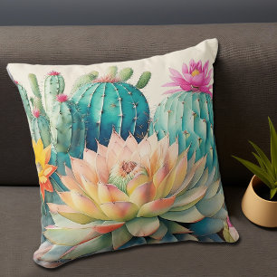 Cactussen en succulent kussen