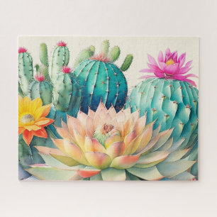 Cactussen en succulent legpuzzel