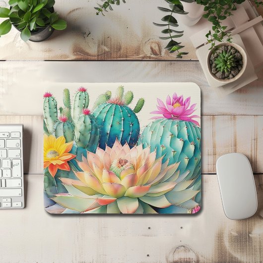 Cactussen en succulent muismat