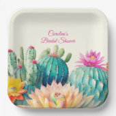 Cactussen en succulent papieren bordje (Voorkant)