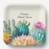 Cactussen en succulent papieren bordje (Voorkant)