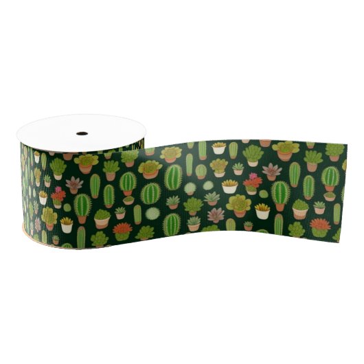 Cactussen en Succulent Wonderland Grosgrain Lint (Spoel)