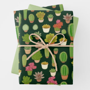 Cactussen en Succulent Wonderland Inpakpapier Vel