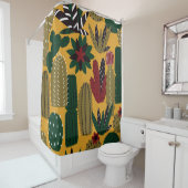 Cactussen en vetplanten:  douchegordijn (In situ)