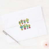 Cactussen liefhebbers knuffels vierkante sticker (Envelop)