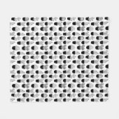 Cactussen lijn kunst klein patroon fleece deken (Voorkant (Horizontaal))