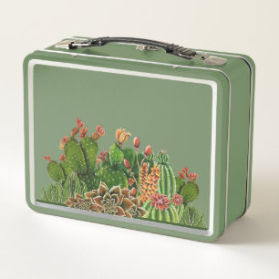 cactussen metalen lunchbox