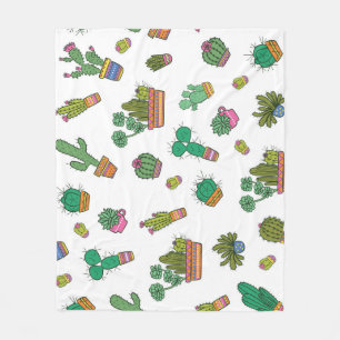 cactussen: naadloos patroonontwerp. fleece deken