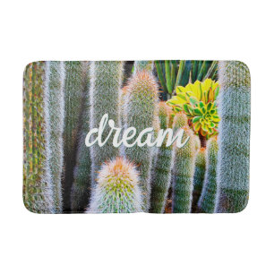 Cactussen succulent droomcitaat script vet modern badmat