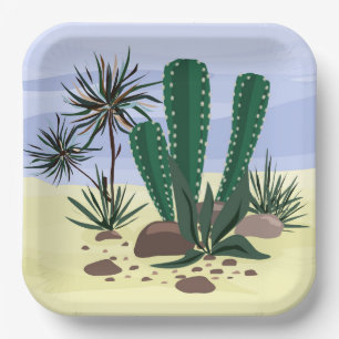 Cactussen, succulenten . papieren bordje