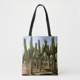 Cactussen tuin, tropisch woestijnlandschap. draagtas