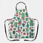 Cactussen vetplant schort (Voorkant)