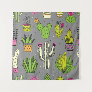 Cactussen, vetplanten: achtergrond. wandkleed