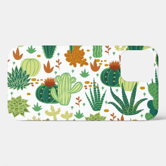 Cactussen witte achtergrond: graphics. Case-Mate iPhone case (Achterkant (horizontaal))