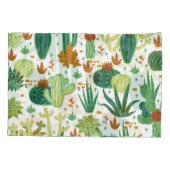 Cactussen witte achtergrond: graphics. kussensloop (Achterkant)