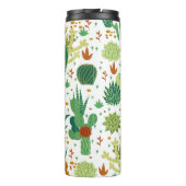 Cactussen witte achtergrond: graphics. thermosbeker (Achterkant)