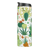Cactussen witte achtergrond: graphics. thermosbeker (Geroteerd rechts)