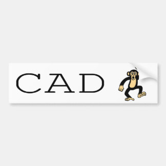 CAD aap 1 Bumpersticker