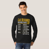 Cad Designer Hourly Rate  Funny Cad Designer Artis T-shirt (Voorkant volledig)
