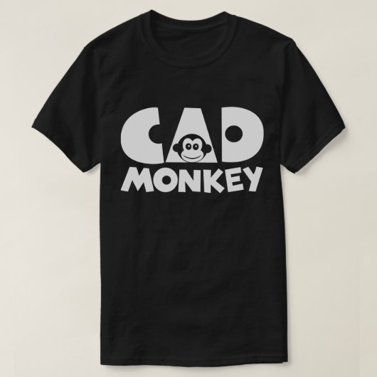 Cad Monkey Dark T-shirt (Design voorkant)