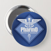 Cad PharmD (diamant) Ronde Button 4,0 Cm (Voorkant /achterkant)