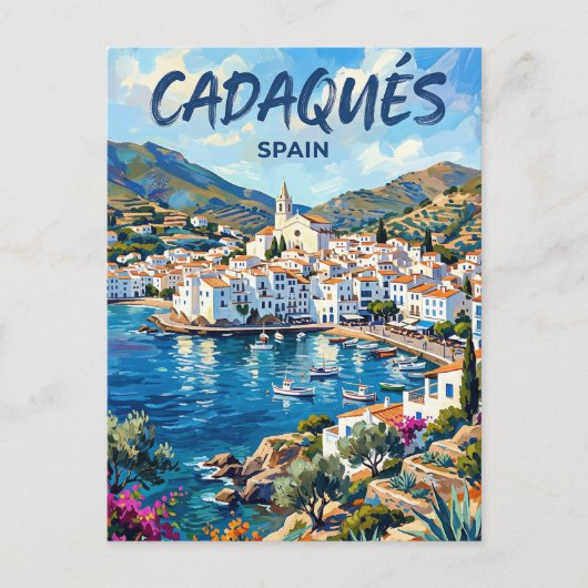Cadaqués Spanje Briefkaart (Voorkant)
