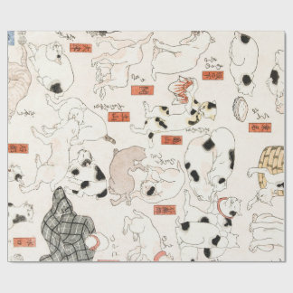 CADAU VERPAKKING JAPANSE PRINT KATTEN CADEAUPAPIER