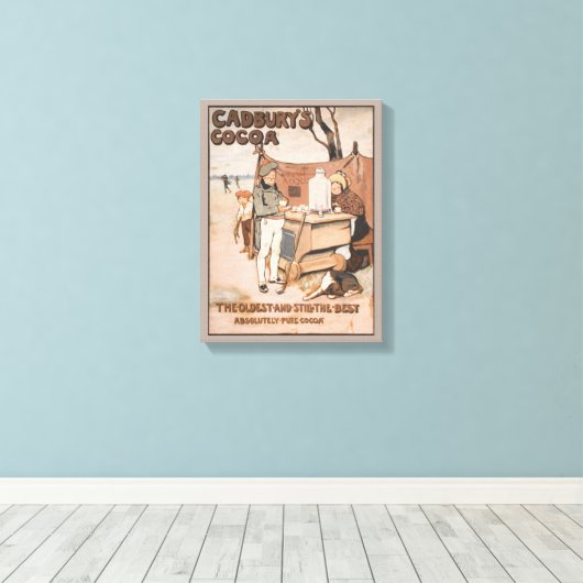  Cadbury's Cocoa Advertentie Canvas Afdruk (Insitu (Houten vloer))