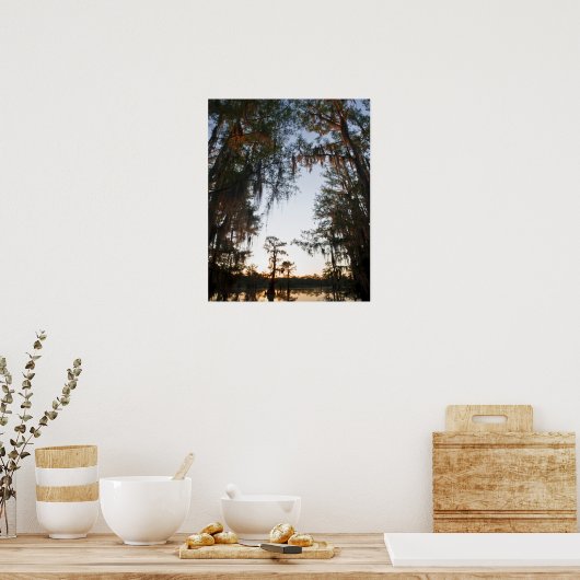 Caddo Lake bij zonsopgang Poster (Keuken)