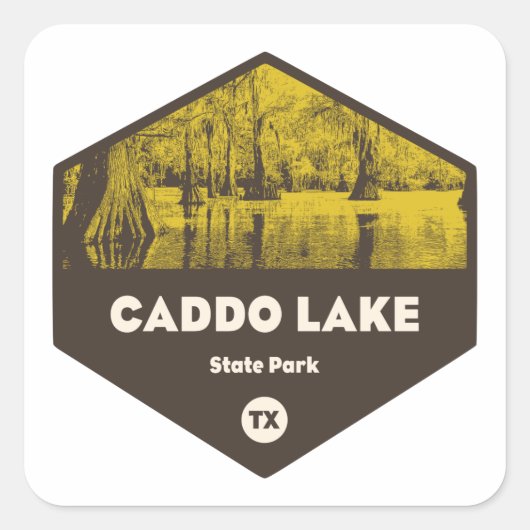 Caddo Lake State Park Texas Vierkante Sticker (Voorkant)
