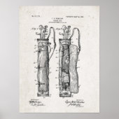 Caddy Bag Patent Print Poster (Voorkant)