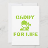 Caddy for Life Green Golfer Invitation Kaart (Voorkant)