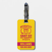 Caddyshack | Bushwood Country Club Caddy Day Golf Bagagelabel (Achterkant verticaal)