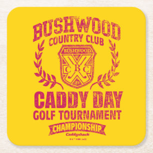 Caddyshack   Bushwood Country Club Caddy Day Golf Vierkante Kartonnen Onderzetter
