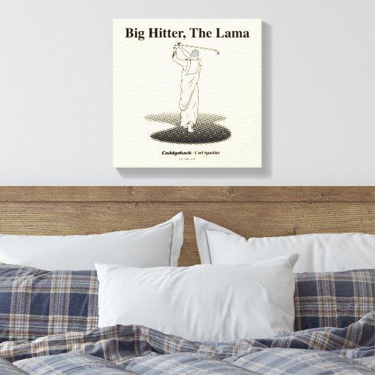 Caddyshack | Grote Hitter, de lama Canvas Afdruk (Insitu (Slaapkamer))