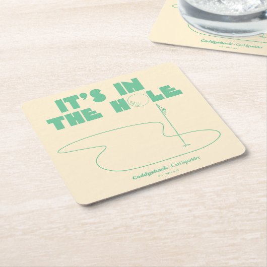 Caddyshack | Het is in het gat Vierkante Kartonnen Onderzetter (Schuin)