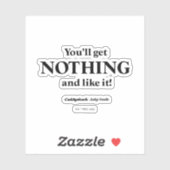 Caddyshack | Je krijgt niets en zo! Sticker (Vel)