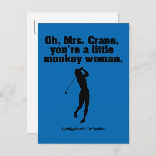 Caddyshack | Oh Mrs Crane Briefkaart (Voorkant / Achterkant)