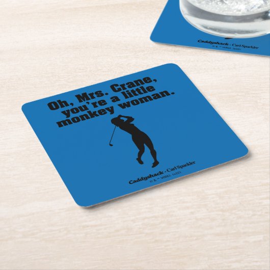 Caddyshack | Oh Mrs Crane Vierkante Kartonnen Onderzetter (Schuin)