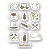 Caddyshack-pictogrammen Sticker (Voorkant)