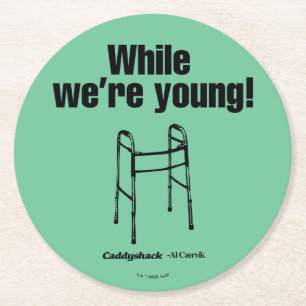 Caddyshack Terwijl we jong zijn. Ronde Kartonnen Onderzetter