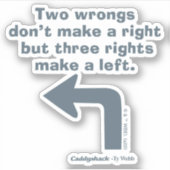 Caddyshack | Twee fouten maken geen recht Sticker (Voorkant)