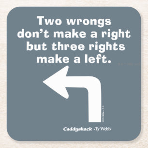 Caddyshack   Twee fouten maken geen recht Vierkante Kartonnen Onderzetter