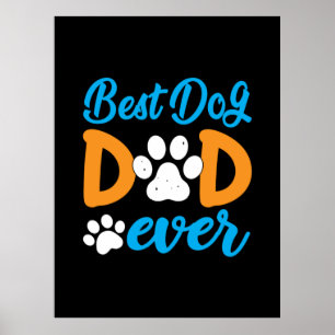 Cadeaau voor grootvader Beste hond papa ooit Poster