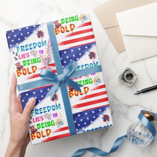 Cadeaau vrijheid ligt in durven zijn cadeaupapier (Geschenken)